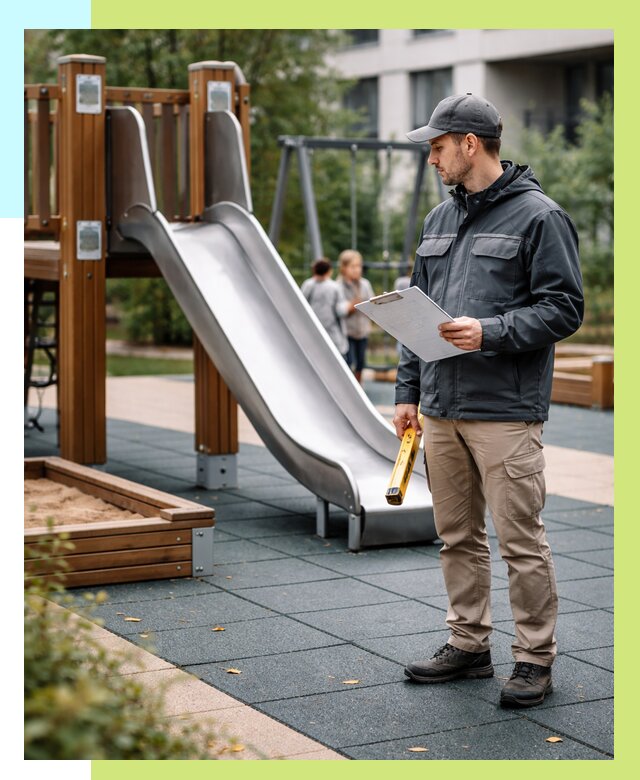 Сертификация детских площадок в Волжском от 25325 р. | Алешин-Влж