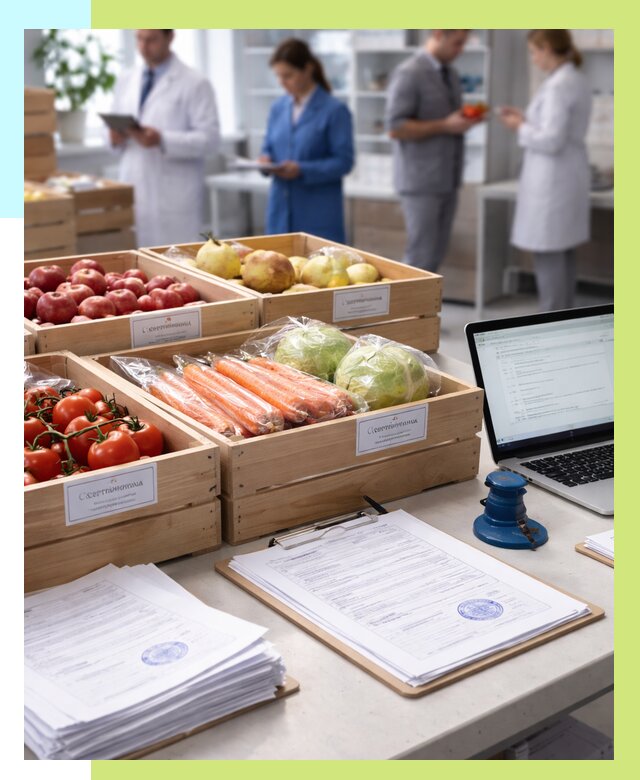 Сертификация овощей и фруктов в Волжском от 8611 р. | Алешин-Влж