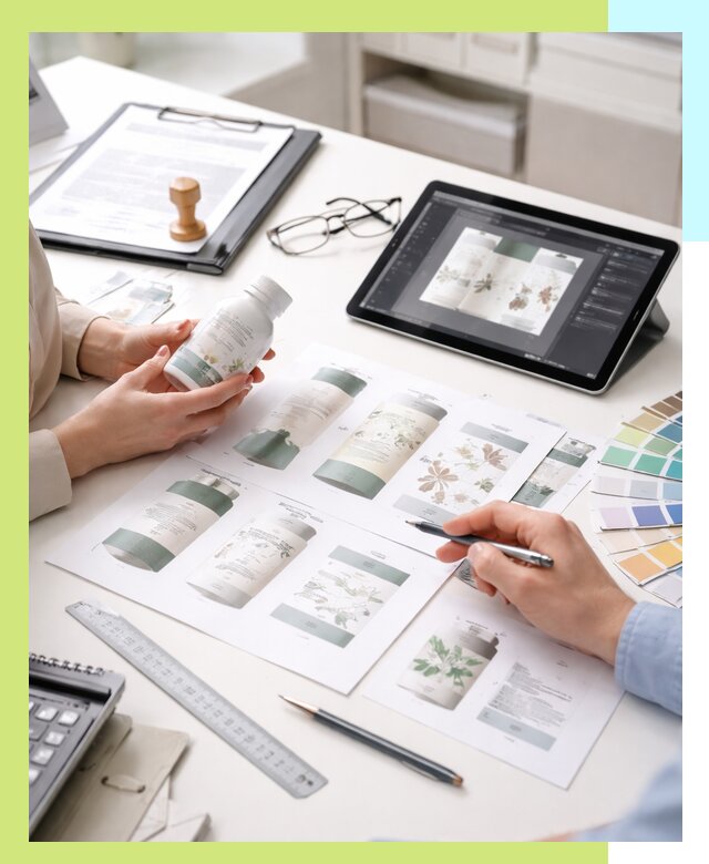 Профессиональная разработка дизайна и текста этикетки продукции в Волжском