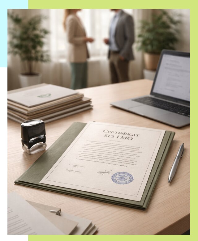 Сертификат без ГМО в Волжском от 7598 р. оформить срочно Алешин-Влж